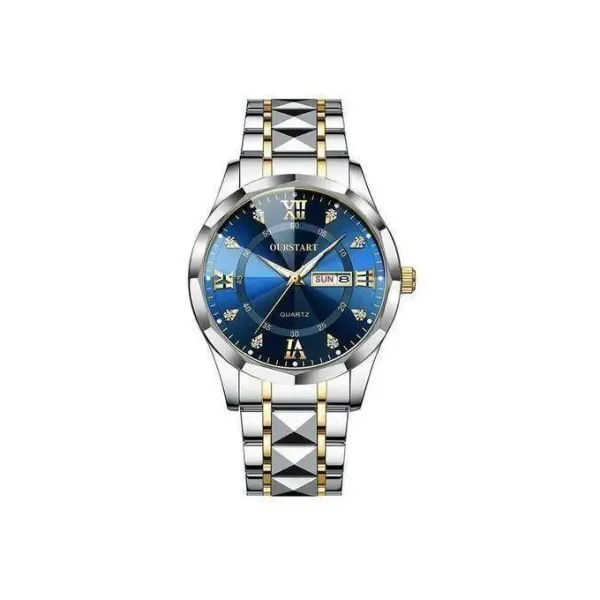 Men’s Quartz Stainless Steel Luminous Watch – Silv